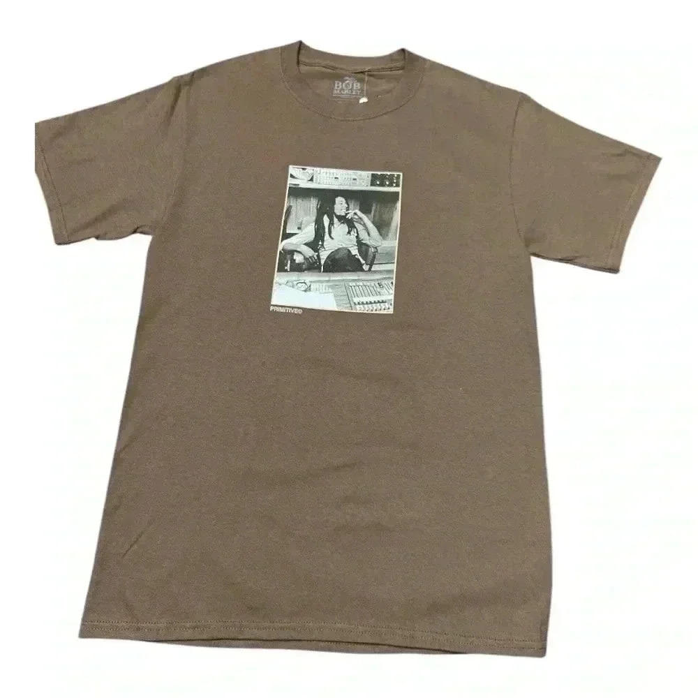 Bob Marley x Primitive Brown Men’s Graphic T-Shirt. NWOT